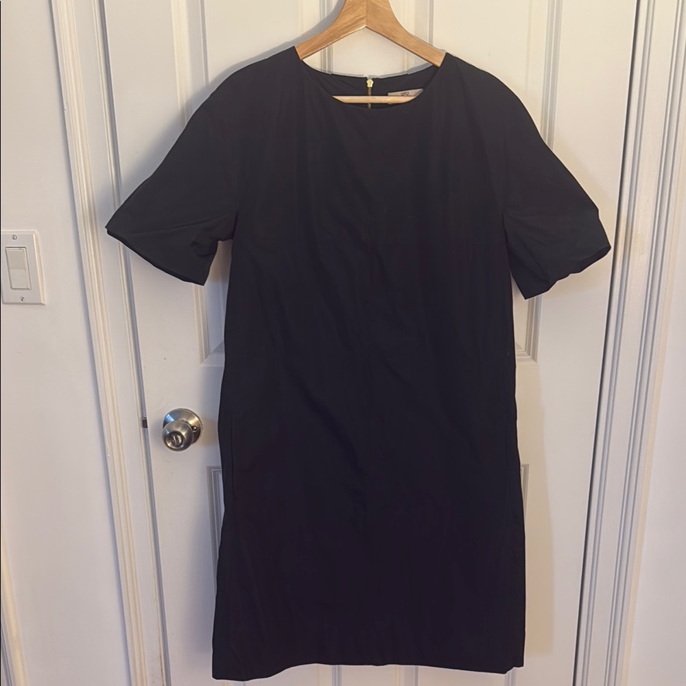 Orla Kiely Midnight Navy MIDI Cocktail Dress w/ Black Details